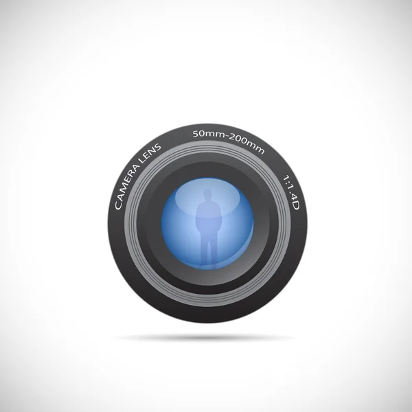 Camera Lens Illustration — Stock Vector