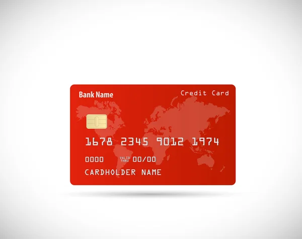 Ilustração do cartão de crédito — Vetor de Stock