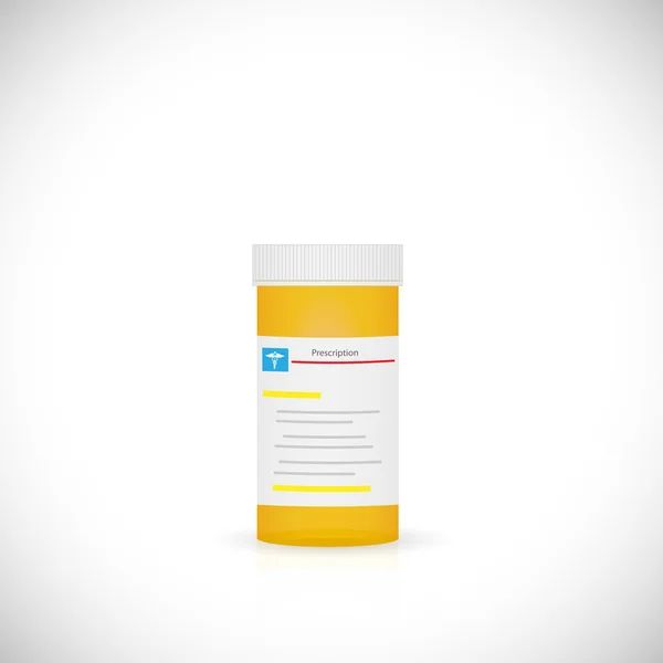 Pill Bottle — Stock Vector