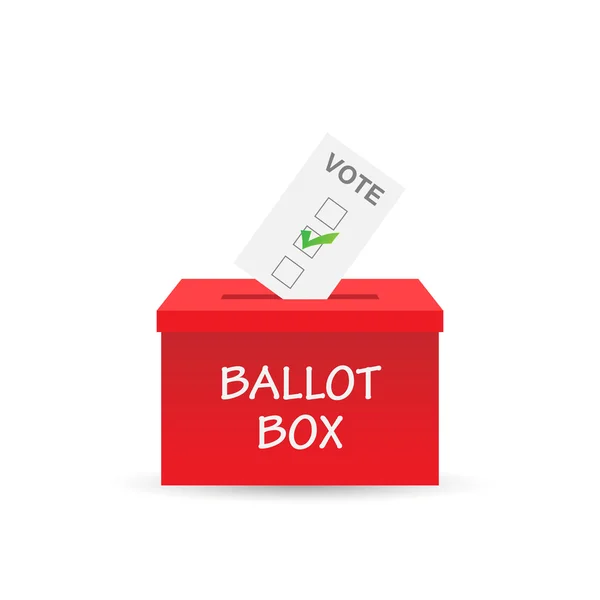 Szavazólapon doboz illusztráció — Stock Vector