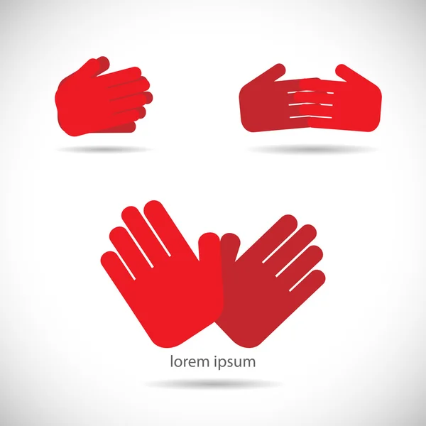 Illustration des mains — Image vectorielle