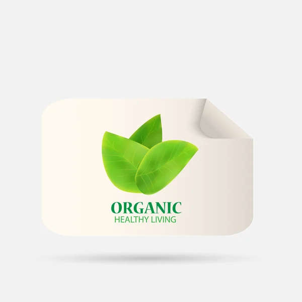 Organic Label Illustration — Stock Vector