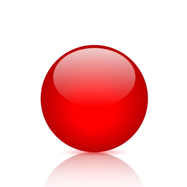 Ilustración de botón rojo — Vector de stock