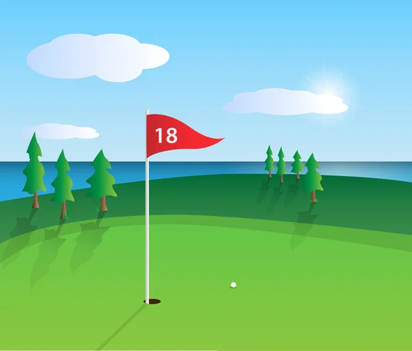 Golf-Illustration — Stockvektor