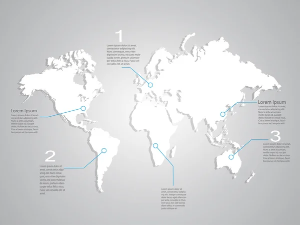 Ilustração do mapa mundial — Vetor de Stock