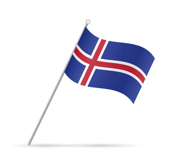 Islands flagga illustration — Stock vektor