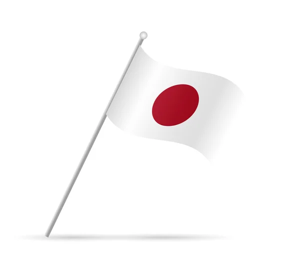 Japan flagga Illustration — Stock vektor