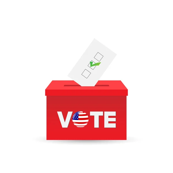 Szavazólapon doboz illusztráció — Stock Vector
