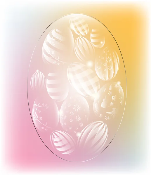 Elegant glossy Easter egg — Stock Vector