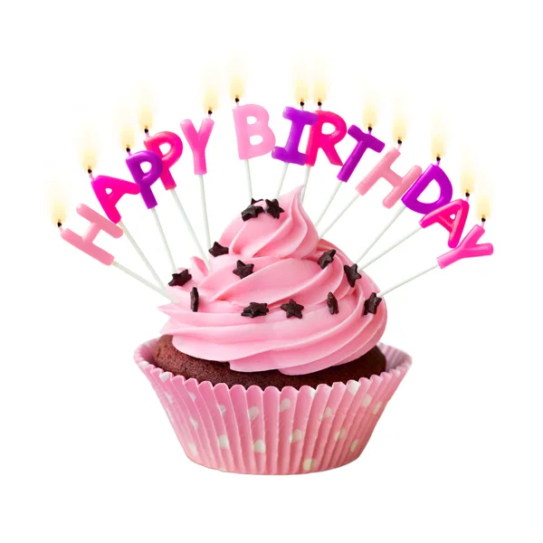 Happy birthday cupcake — Stock Photo, Image