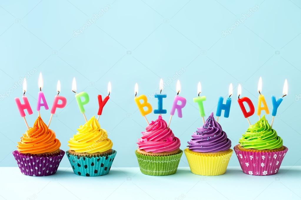 Happy birthday cupcakes Stock Photo by ©RuthBlack 63683797