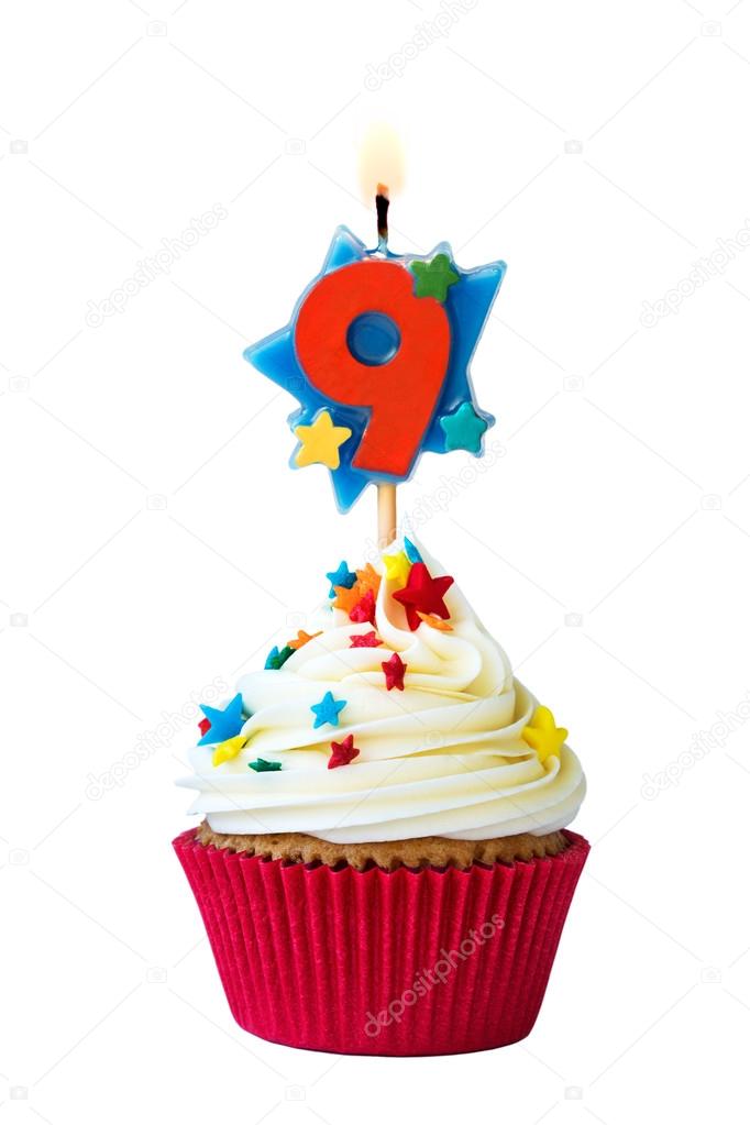 Number nine cupcake
