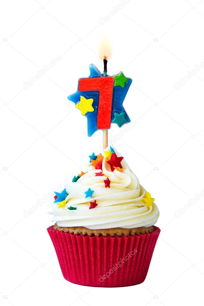 Number seven cupcake