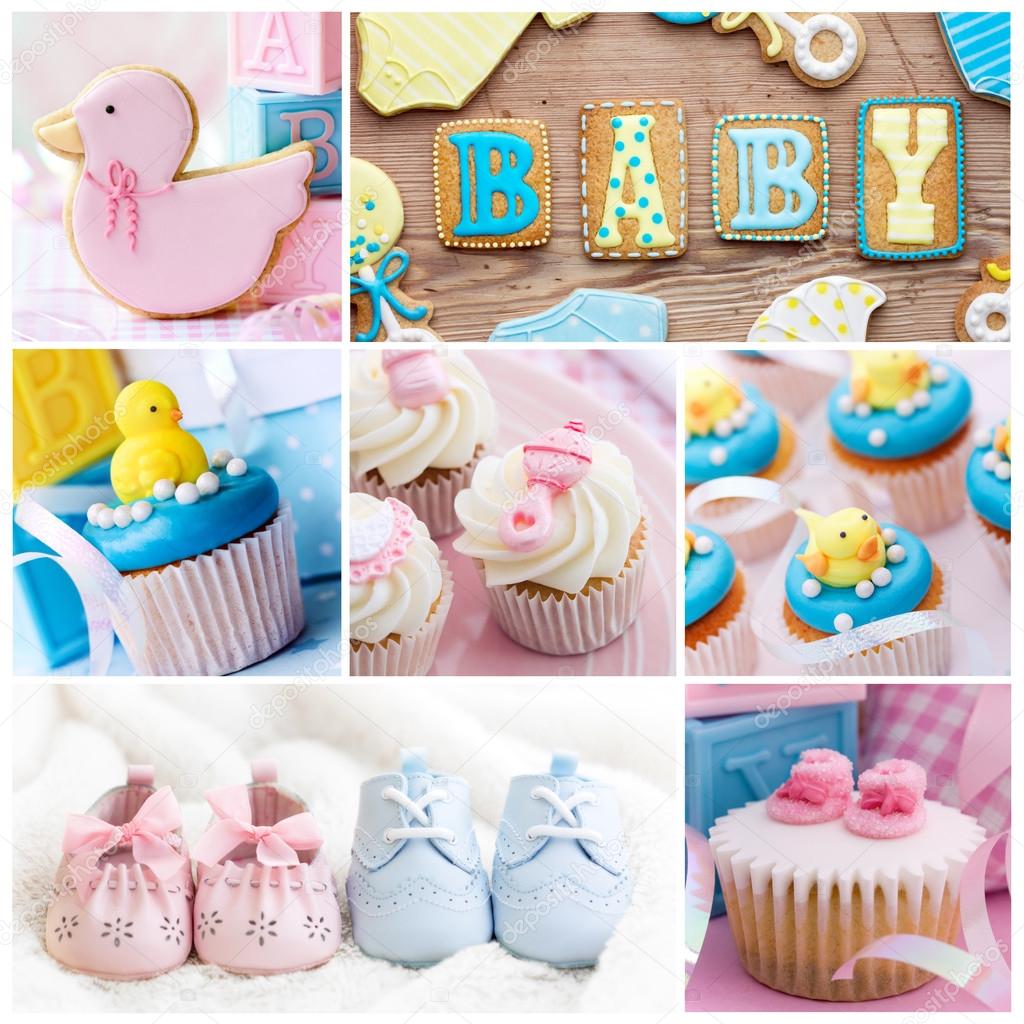 Baby shower collage