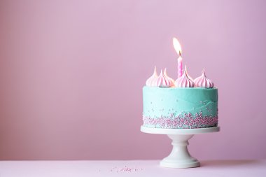 Pastel birthday cake clipart