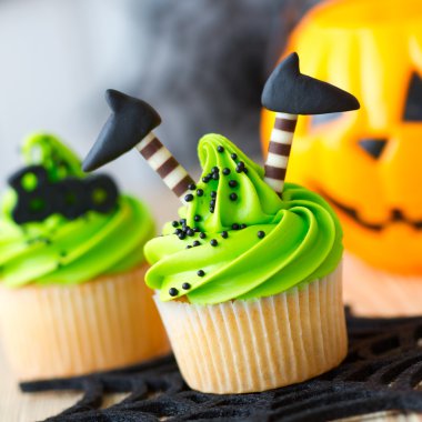 Cadı Cadılar Bayramı cupcakes
