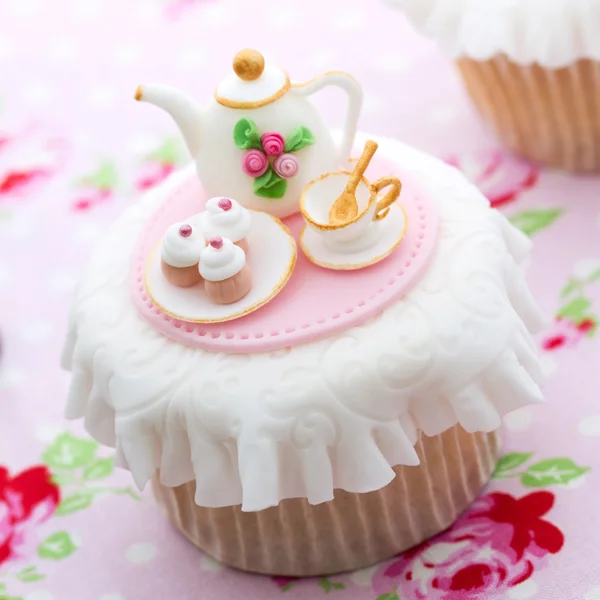 Tea Party Cupcake — Stockfoto