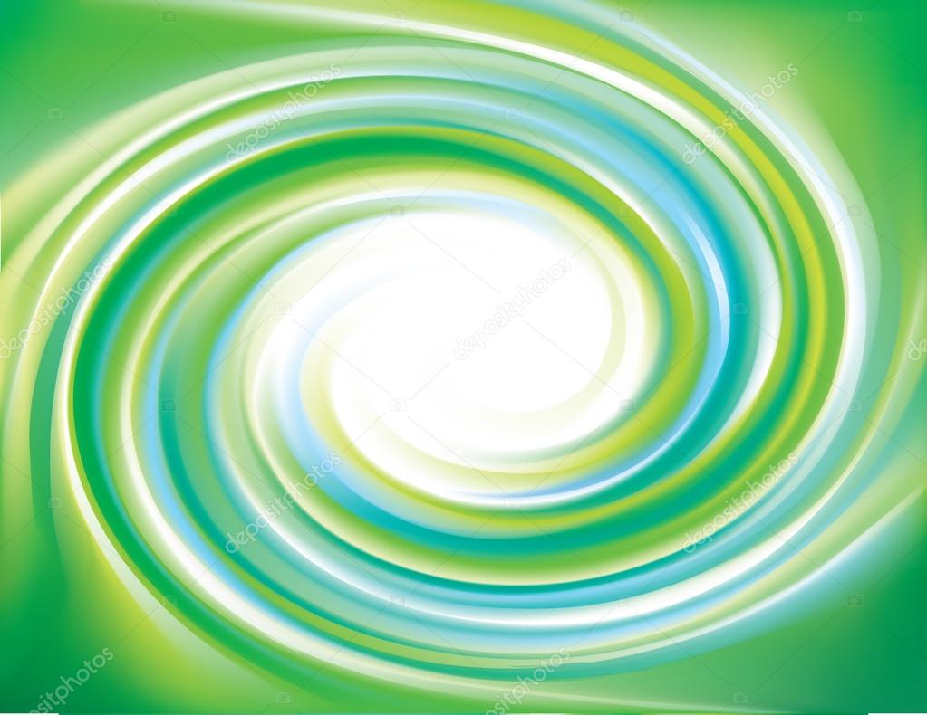 Vector swirling backdrop. Spiral green surface 