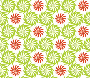 Sorunsuz bükülmüş çiçek deseni