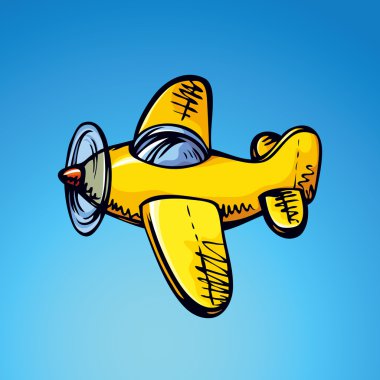 Oyuncak uçak. Vektör çizim