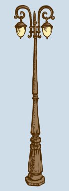 Sokak fener. Vektör çizimi