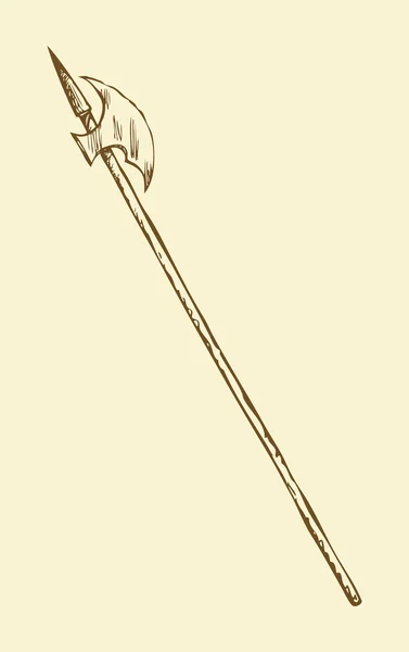 Halberd. dibujo vectorial — Archivo Imágenes Vectoriales