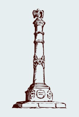 Zafer Dikilitaşı. Vektör çizim