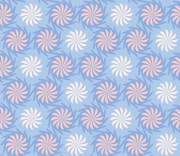 シームレスなツイストの花のパターン — ストックベクタ
