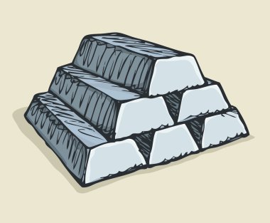 Külçe altın. Vektör çizim