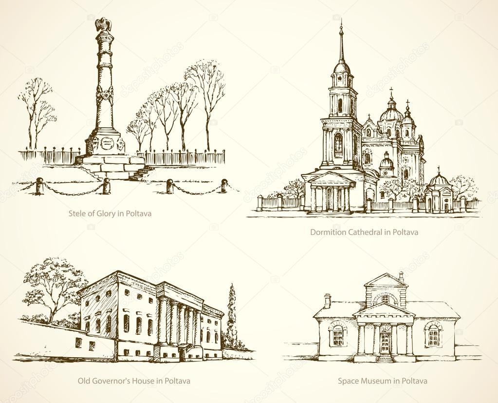 Historical Building Sketches Vector Images (over 3,600)
