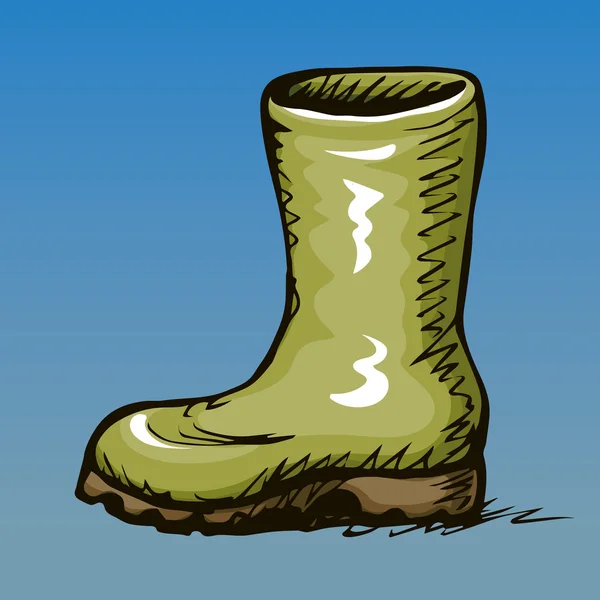 Botas de goma. Dibujo vectorial — Vector de stock