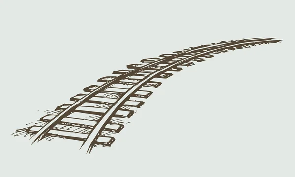 鉄道。ベクトル描画 — ストックベクタ