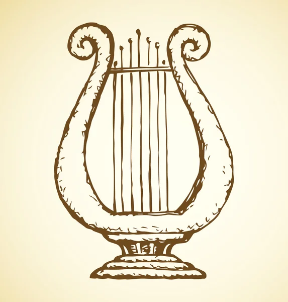 Harfa. Vektorové kreslení — Stockový vektor