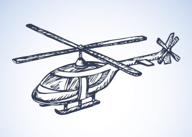 Helikopter. Vektör çizim