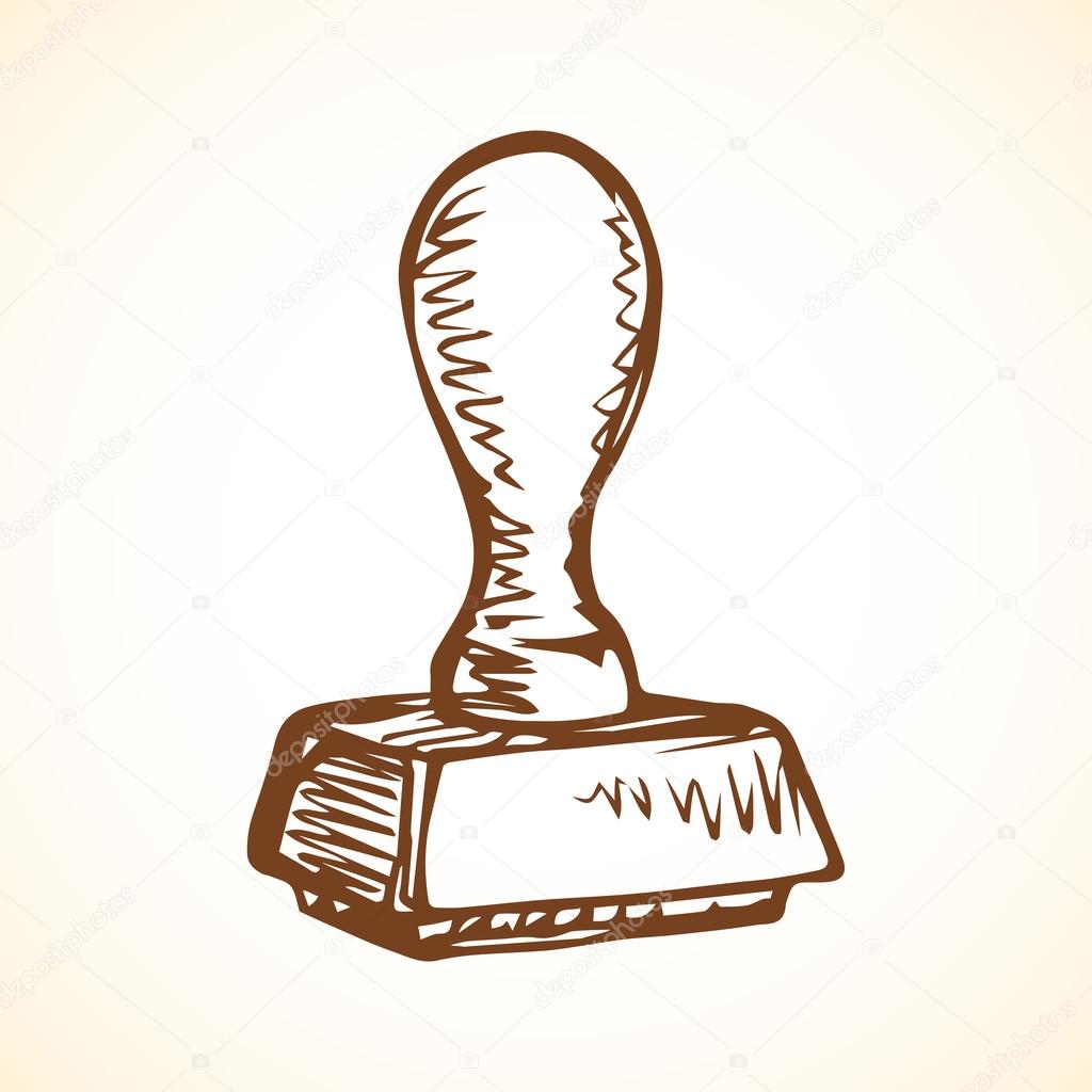 Rubber scraper icon doodle hand drawn or outline Vector Image