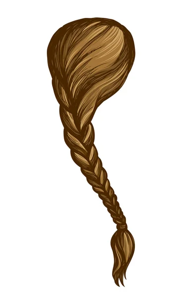 Длинная коса. Векторный рисунок — стоковый вектор