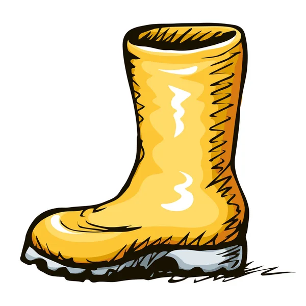 Rubber boots. Vector drawing — Stock Vector