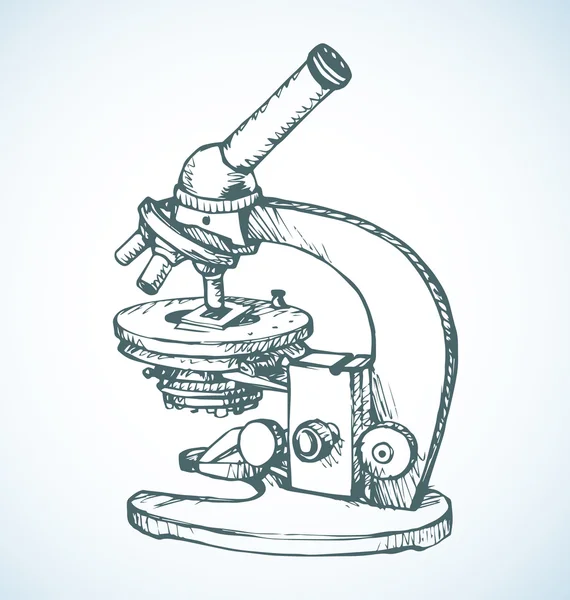 Microscop. Desen vectorial — Vector de stoc