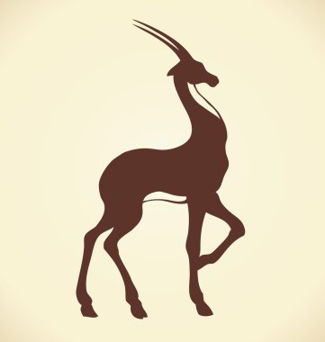 Antelope. Vector drawing clipart