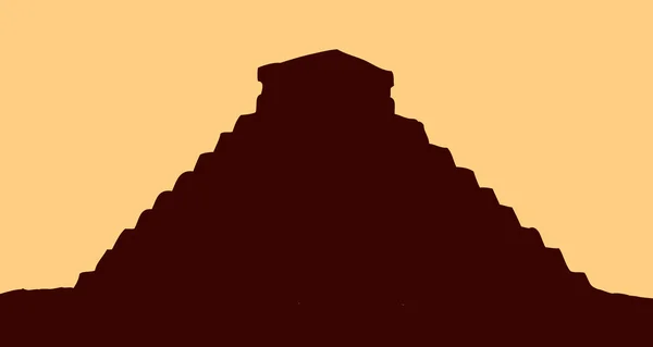 アステカの寺。ベクトル描画 — ストックベクタ