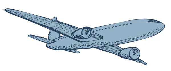 Un avion. Dessin vectoriel — Image vectorielle