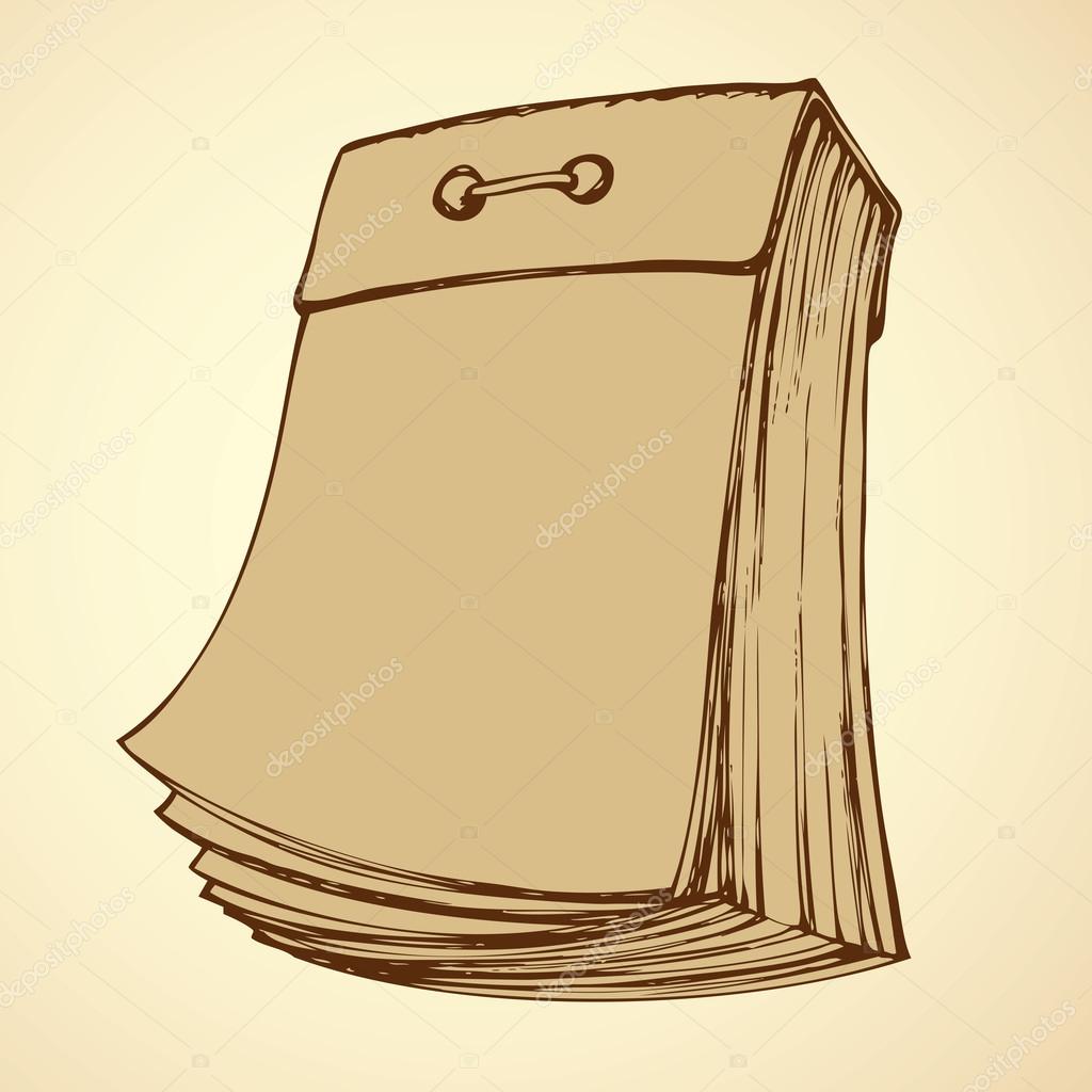 Tear-off calendar. Vector drawing Stock Vector Image by ©Marinka #116529224