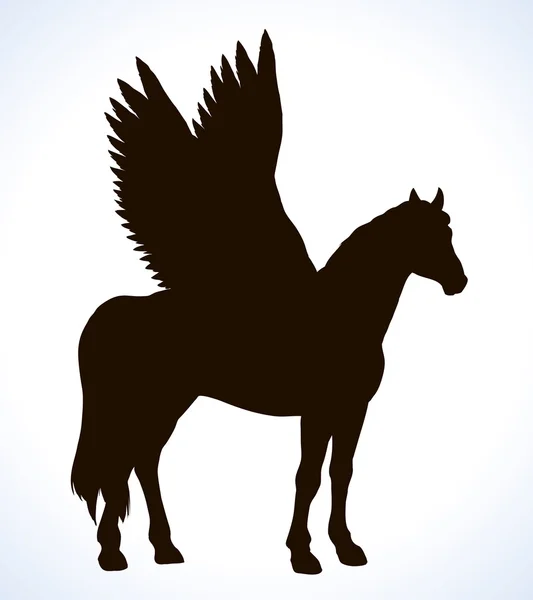 Pegaso. Dibujo vectorial — Vector de stock