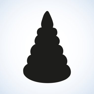 Oyuncak piramit Yüzükler üzerinden. Vektör çizim