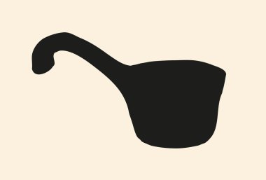 Vektör resim. Eski ahşap Kepçe