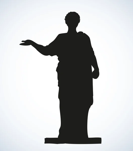 Patung Romawi Kuno. Gambar vektor - Stok Vektor