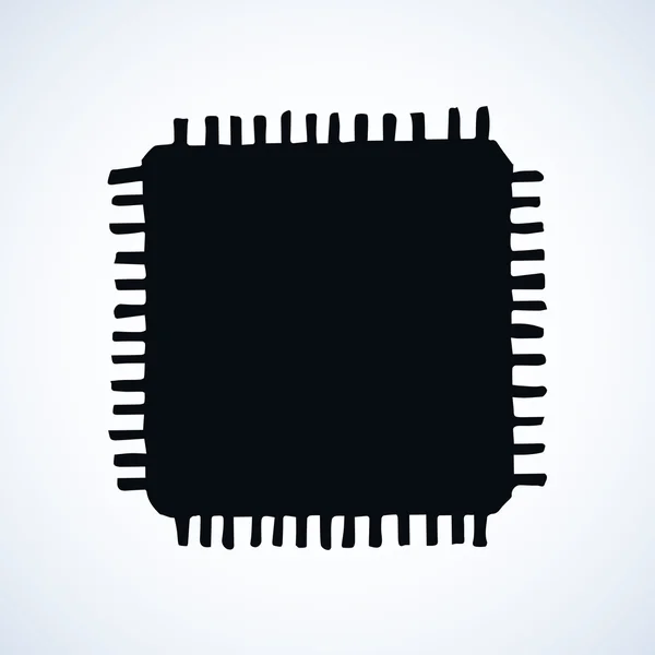 Microchip. Vector tekening — Stockvector