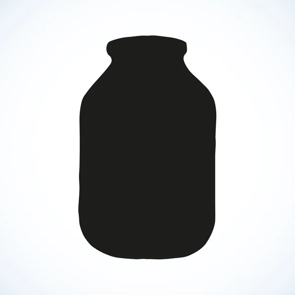 Glazen pot. Vector tekening — Stockvector