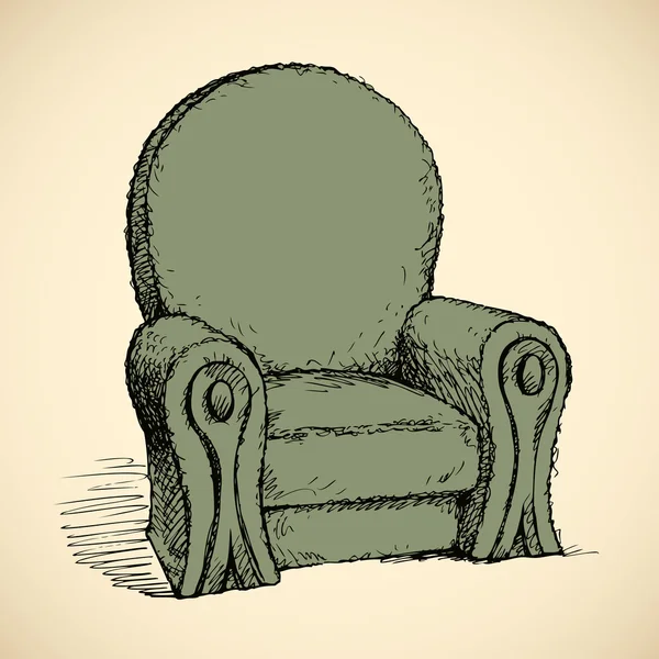 Fauteuil. Vector tekening — Stockvector