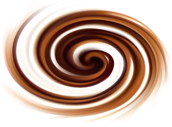 Vector background of swirling creamy chocolate texture — Stock Vector